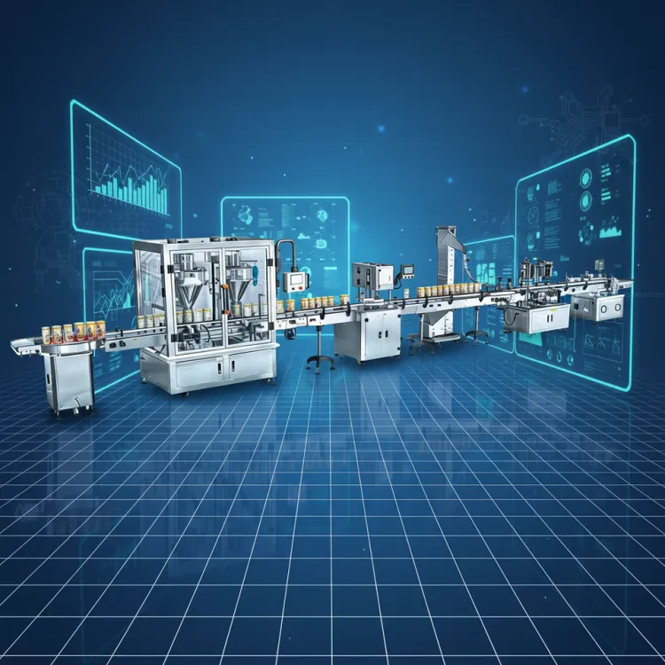Advanced Fully Automatic Food Filling Machine Production Line with Vacuum Filling Gluing Sealing Packaging Equipment