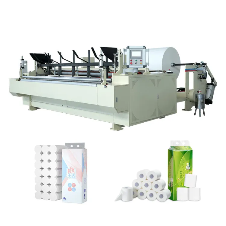 High Production Tissue Paper Roll Converting Making Machine Full Production Line of Toilet Paper Manufacturing Plant
