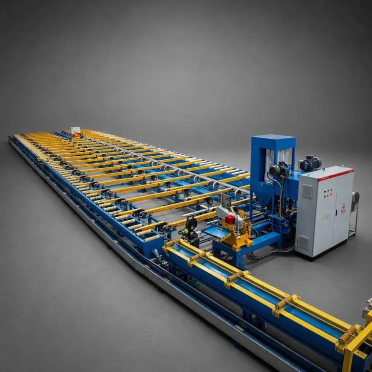 Yizheng Aluminum Extrusion Cooling Conveyor Line Servo-Driven Finish Saw Chip Recovery Metal Straightening Machinery 30T