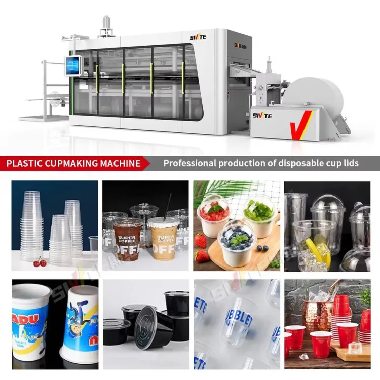 Servo Driven Disposable Cup Making Machine HIPS Support High Productivity PLC Controlled Production Line Automatic Counting