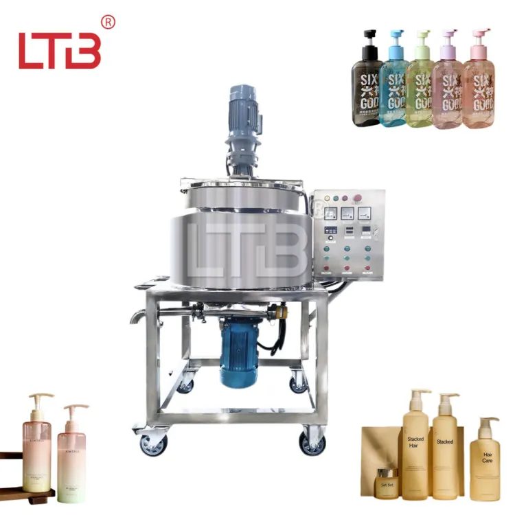 Small Capacity Facial Cleanser Chemicals Gel Mixer Cosmetics Hand Washing Production Line Liquid Soap Detergent Mixing Machine