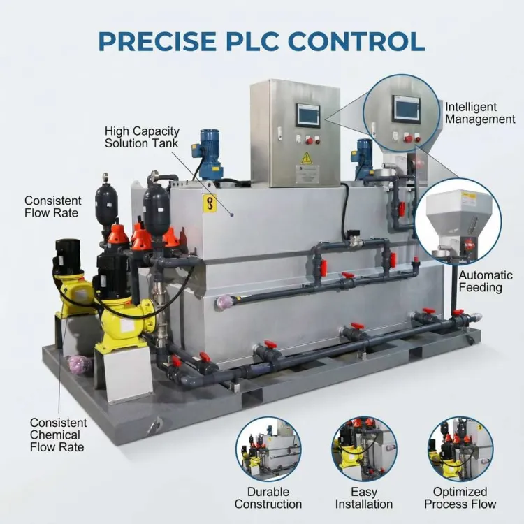 Fully Automatic Polymer Dosing System Dry Powder Mixing Unit for Wastewater Treatment Plant