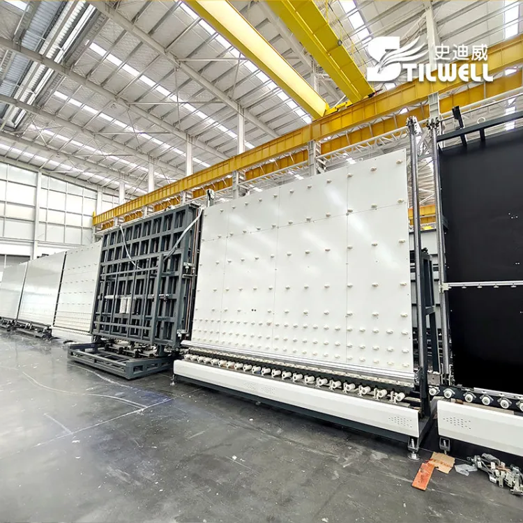 Fully Automatic CNC Vertical Insulating Glass Production Line PLC Control Motor Gear Quick Changeover for Hollow Glass