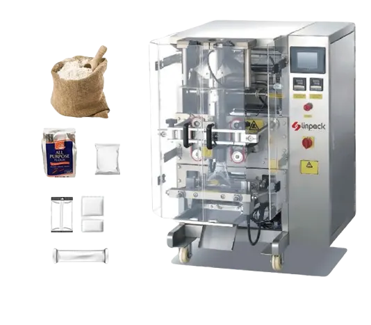 LINPACK Fully Automated Vertical Type Sachet Back Sealing Packaging Machine for Maize Flour Wheat 500g 1kg 2kg