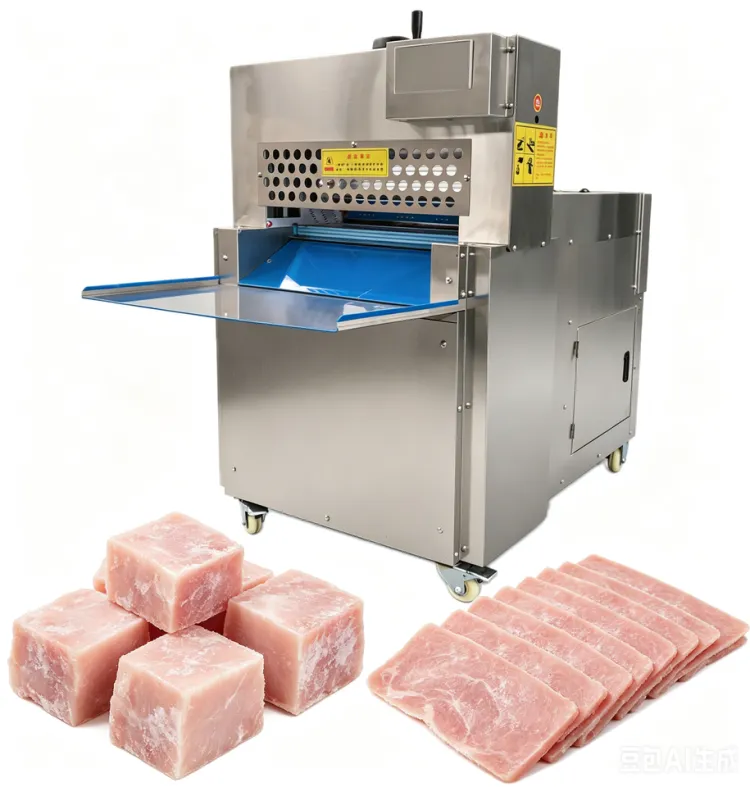 High Performance Automatic Frozen Meat Slicer Machine Adjustable Thickness Fast Precise Uniform Steak Cutting Multi-Voltage