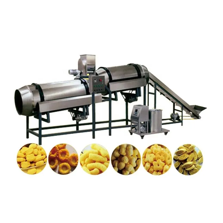 Puffed Corn Rice Snacks Food Extruder / Corn Puffing Machine / Puff Snack Machine