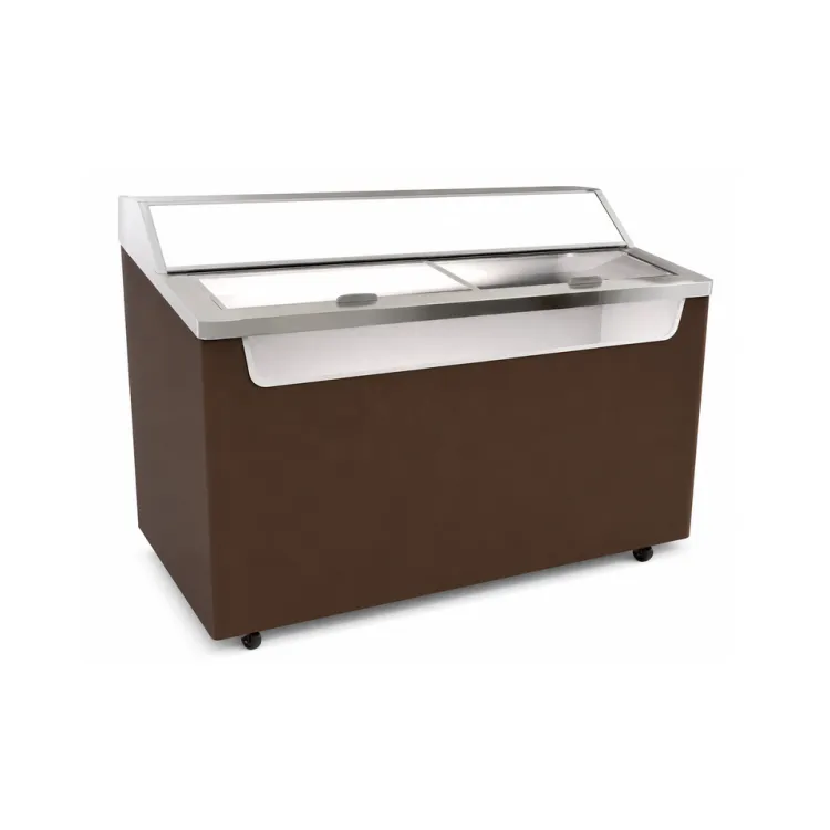 Commercial Ice Cream Display Freezer 92cm Height Temp Range -22 -18 222L/283L Capacity Dedicated Ice Cream Stores Premium