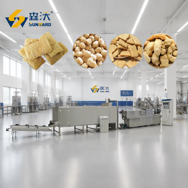 High Moisture Meat Analogue Processing Line TVP TSP Soy Meat Production Line Texture Protein Soya Meat Processing