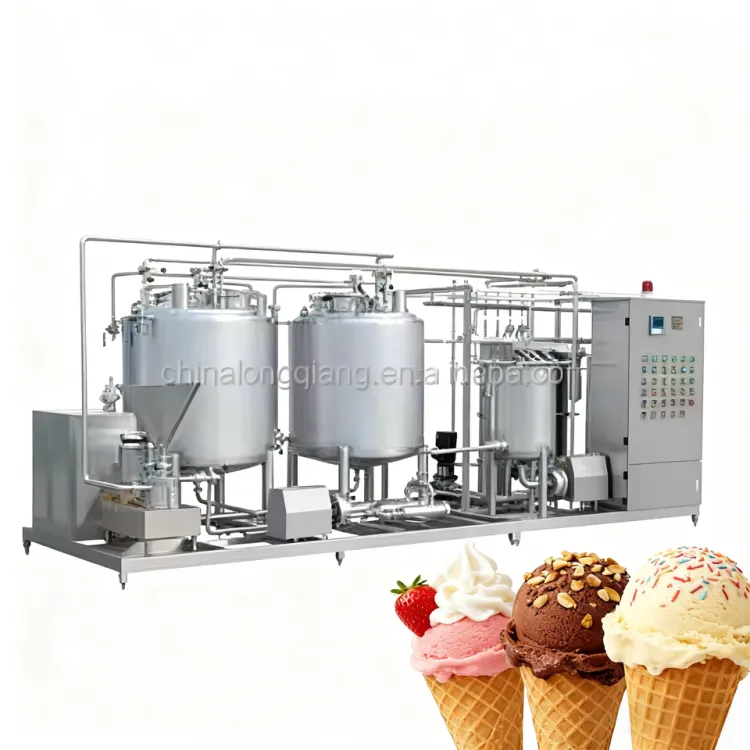 Continuous Ice Cream Production Line with Mixing System,Homogenization and Pasteurization System for Dairy