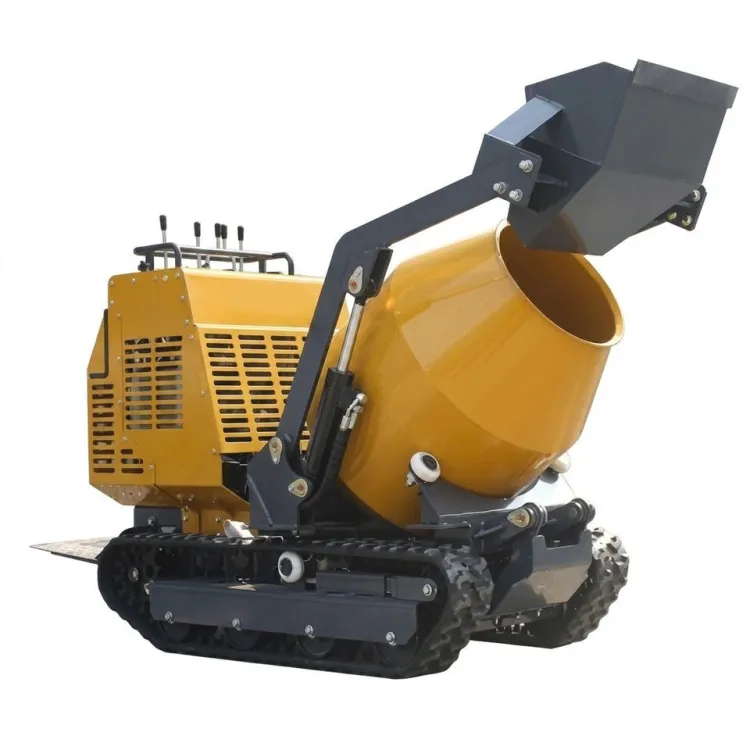 Rubber Track Self Loading Concrete Mixer Crawler Cement Mixing Transport Dumper Mini Mobile Concrete Mixing Machine