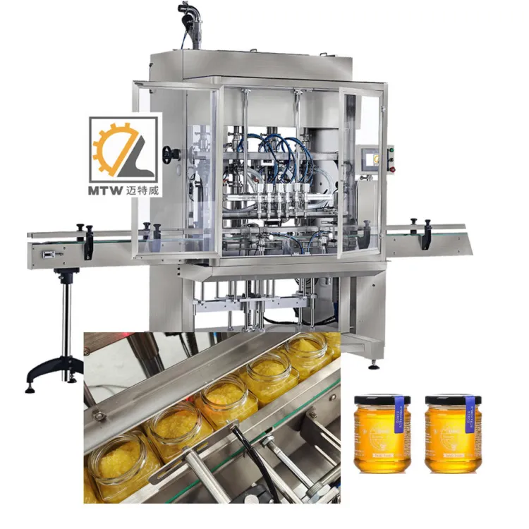 MTW Maquina De Lineal Automatico De Mermelada De Salsa Picante Llenadora De Botellas De 750ml