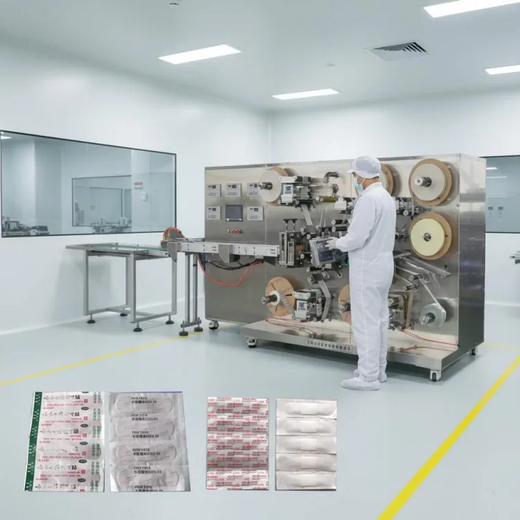 Yunwo High-Speed PLC-Controlled Automatic Bandage Packaging Machine & Wound Plaster Production Line 380V 1-Year Warranty