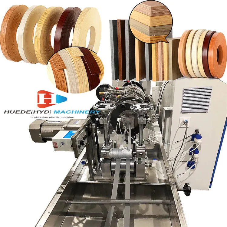 PVC Edge Banding Extruder Machine PVC Wood Grain Edge Banding Extruder Machine Furniture Tape Pvc Extruder Machine