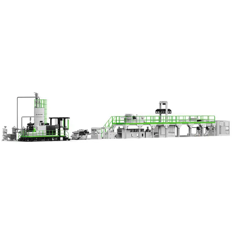 Food Grade R-PET Single Screw Extrusion Line Pelletizing Equipment with Motor & Gearbox for One-Step Production Food Grade Sheet