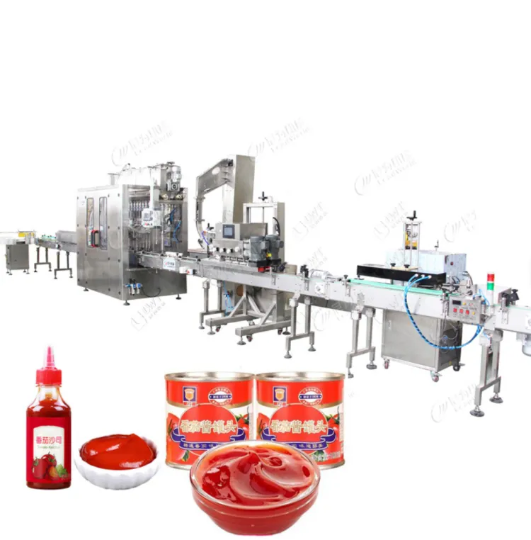 Leadworld Tomato Ketchup Tin Canning Machine Packaging Processing Equipment Canned Tomato Paste Production Line