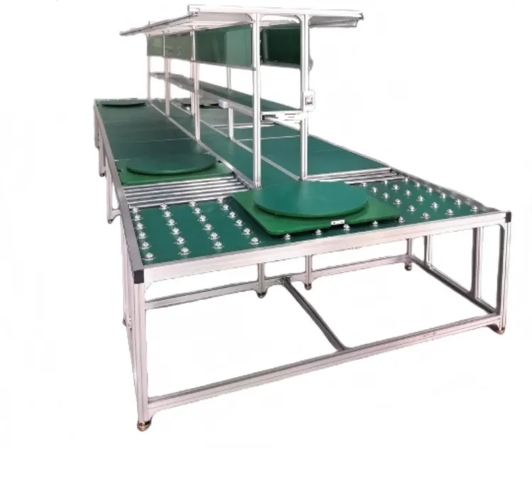 Automatic Circular Chain Conveyor Assembly Line with Stacked Rotating Pallets & Illumination Manufacturer
