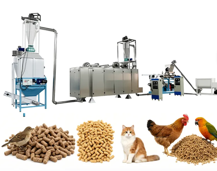 TRQT Full Set Animal Feed Processing Line 500-2000KG/H Wet Extrusion Production System CE ISO