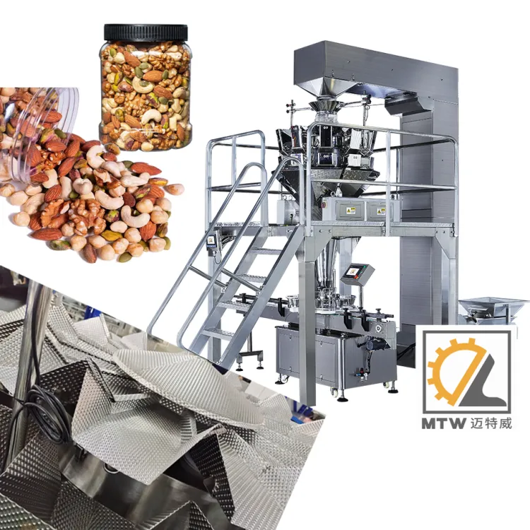 MTW Granule Packaging Lines Automatic Nut Snack Grain Product Feeding Weighing Filling Systems Bottling machine