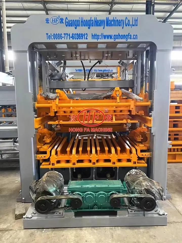 HONGFA Automatic PLC Controlled Hydraulic Hollow Block Production Line with Pump Gearbox Bearing for Cement/Sand/Fly Ash Bricks