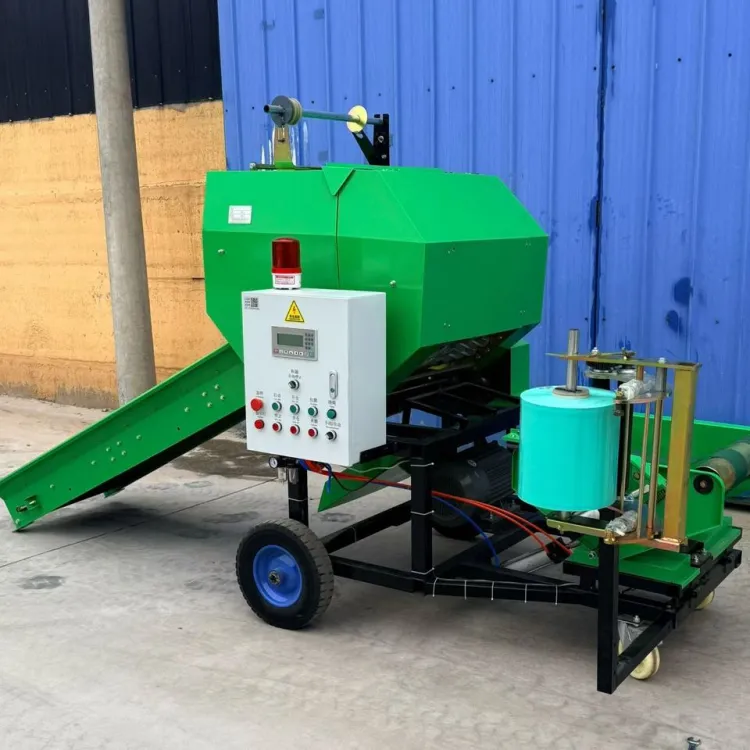 Agricultural Machinery Automatic Mini Forage Alfalfa Hay Grass Round Bundler Baler