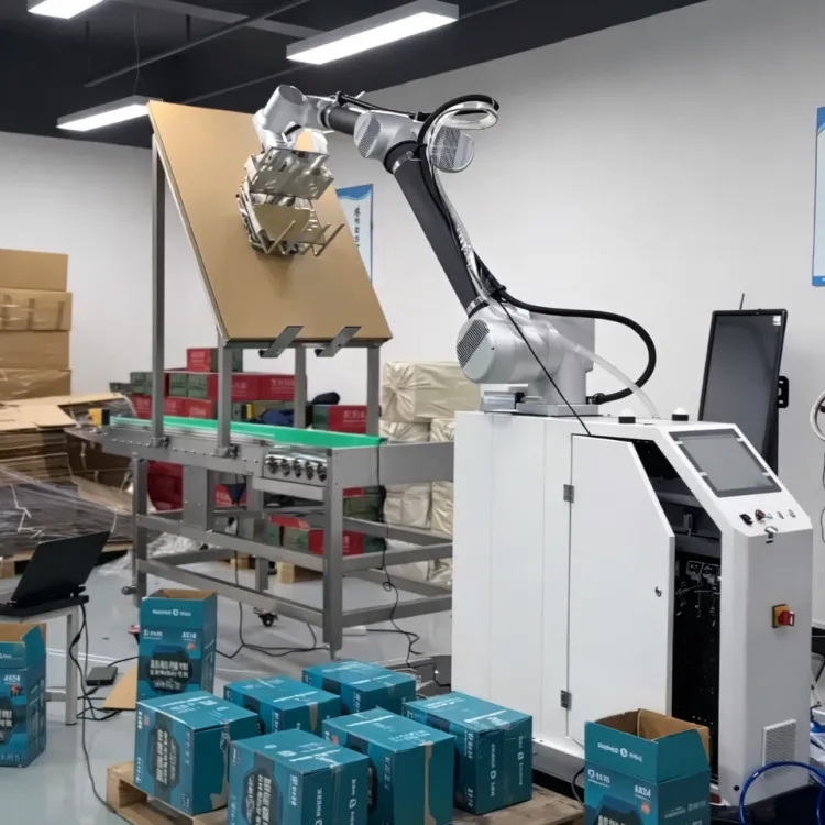 Industrial Automatic PLC-Controlled High-Speed Palletizing Robot Machine for Food Tobacco Cartons Cans Palletizer System