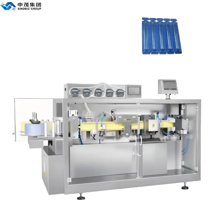 5 Nozzle Plastic Ampoule Form Fill Seal Machine with PLC Control & Touch Screen HMI
