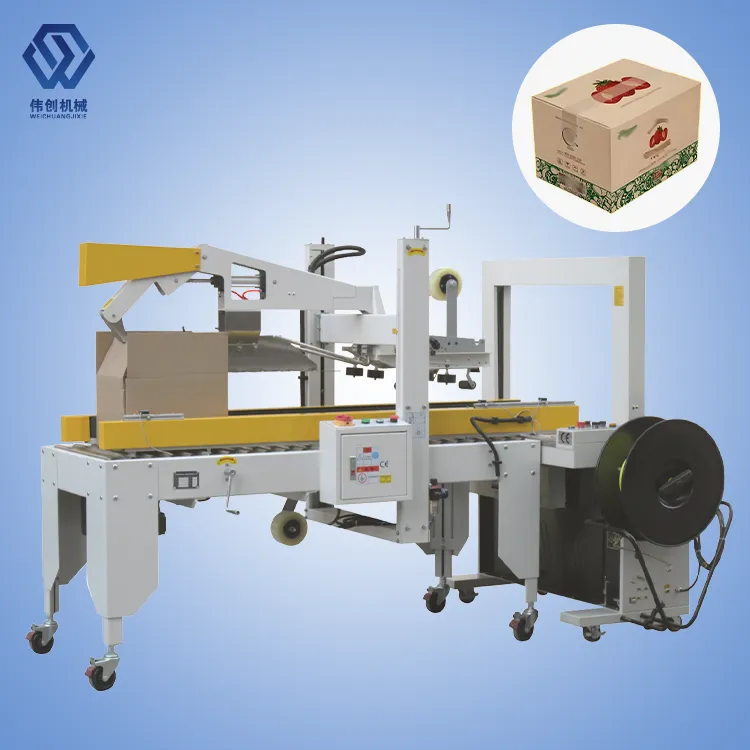 Automatic Carton Box Case Erector Machine for Beverage and Food Packaging Paper Sealing Packing with PLC Components