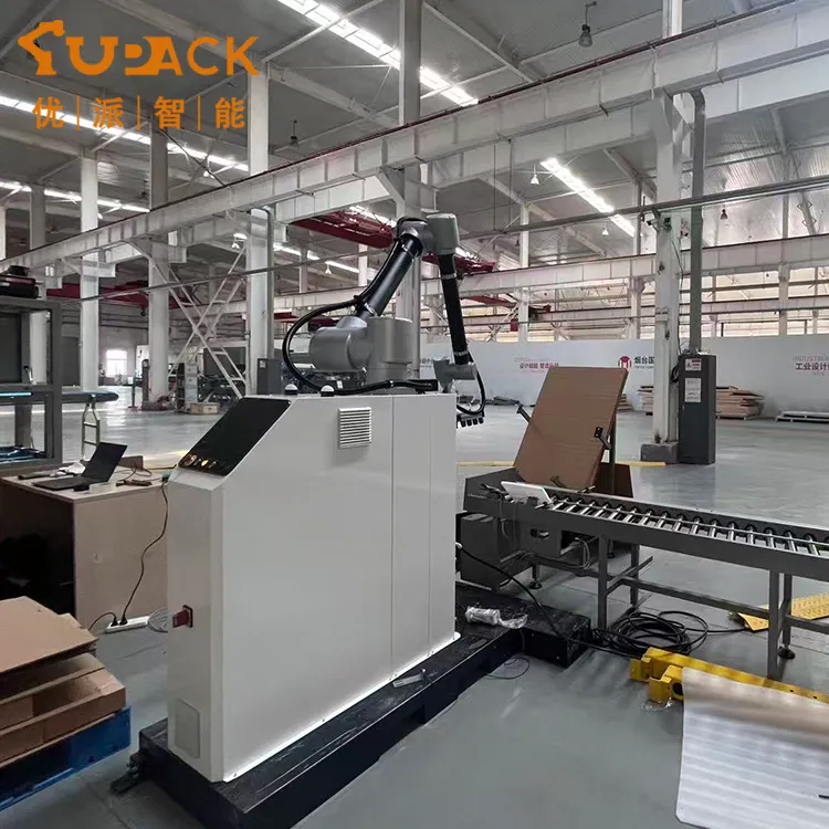 Automated High-Accuracy Case Packer Palletizer Line Delta Robotic Case Packing Machine Collaborative Robot Palletizer for Liquid
