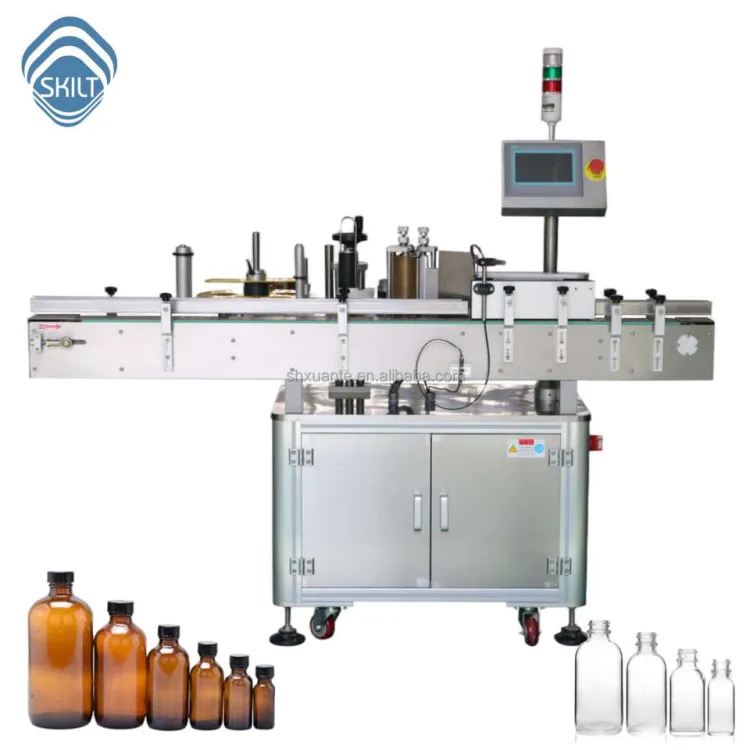 Vials Packaging Line Adhesive Labeling Machine With Table Device