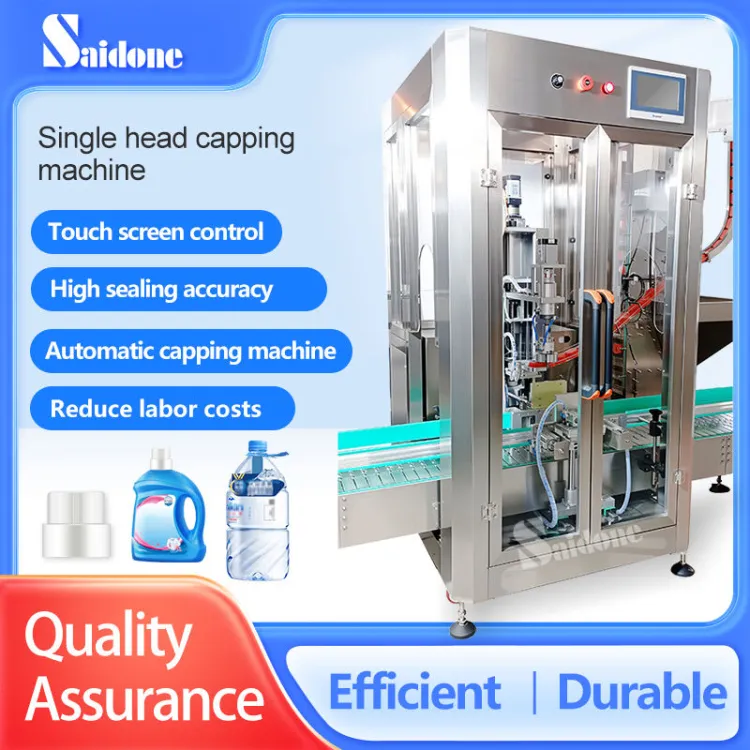 Bottle Capping Machine Automatic With Cap Sorting System for Different Cap Types Food Industry Equipment