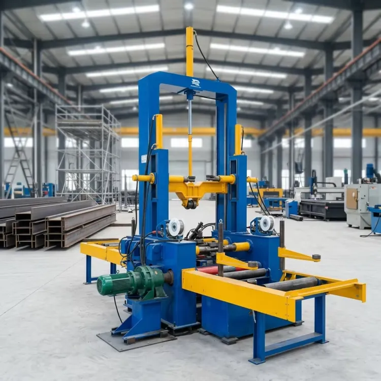 Industrial Heavy Duty Metal H-Beam Automatic Assembly Line with Hydraulic Clamping and PLC-Controlled System