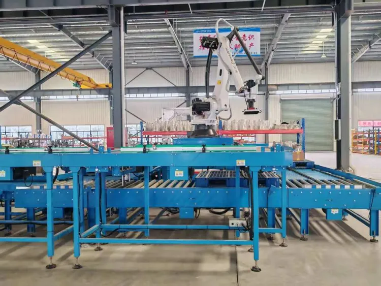 Automatic Robotic Palletizing Production Line 1200ctns/hr Capacity Palletizer