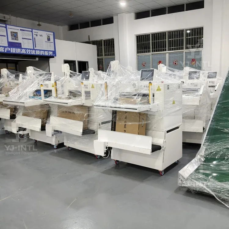 High-Speed Automatic Express Bagging Machine 1500 Bags/Hour E-commerce Courier Autobag Machine with Label Printer Scanner
