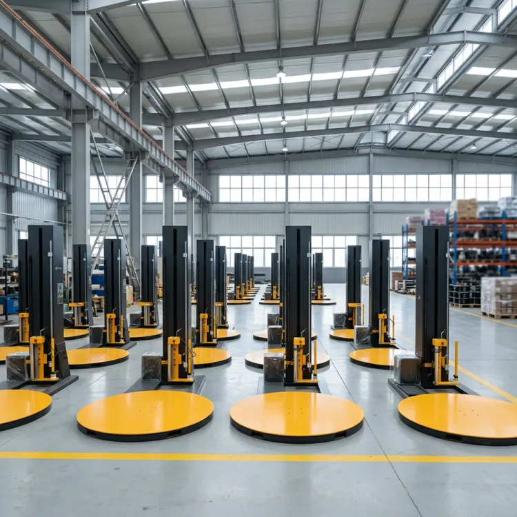 Automatic Pallet Stretch Wrapper Machine with Film Wrapping System for Packaging Line