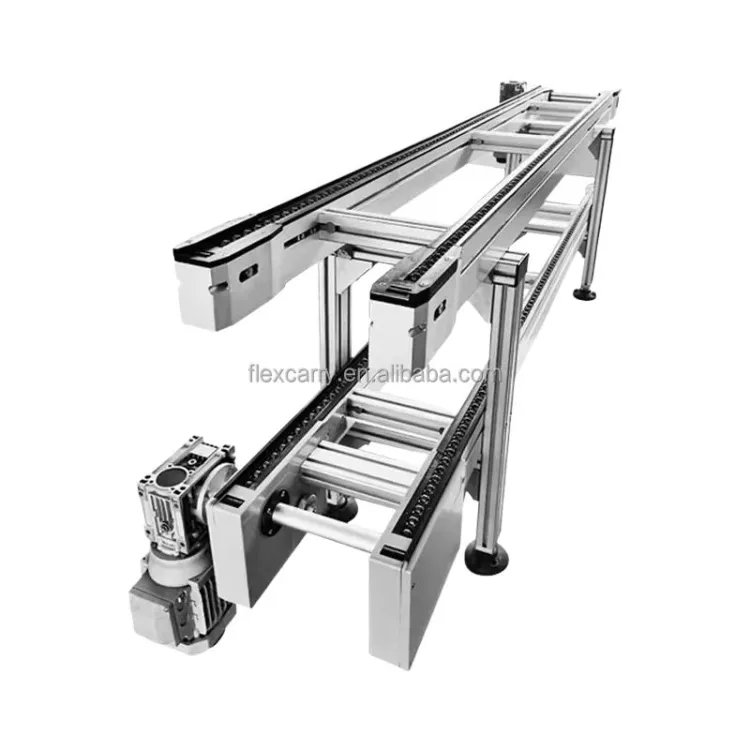 Quality Assurance Assembly Line Left and Right Circulation Double Speed Chain Conveyor Modular Pallet Conveyor