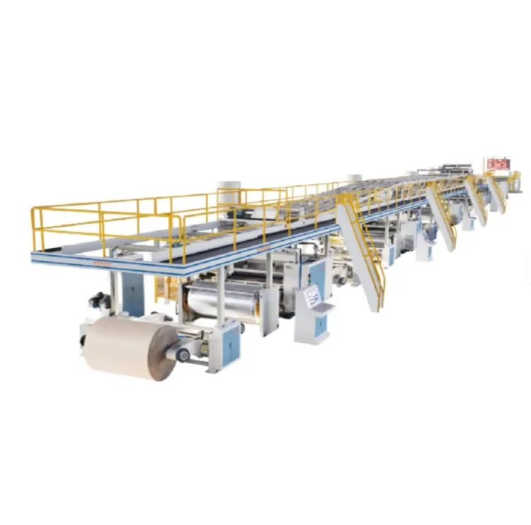 High Speed Corrugated Paper Production Line 3 5 7 Ply with Automatic Stacking