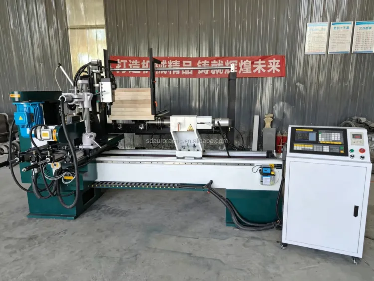 4 Axis Automatic CNC Wood Lathe AR1530 Servo Motor Multifunctional Turning Fluting Machine Furniture Chair Legs