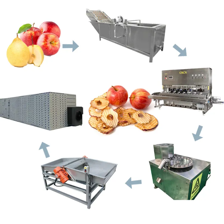 Vegetable Dried Fruit Processing Line Complete Set Heat Pump Technology High-Accuracy Low Noise Automatic Tray Dryer Machinery
