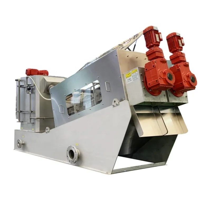 Waste Water Treatment Volute Screw Press Sludge Dewatering Machine