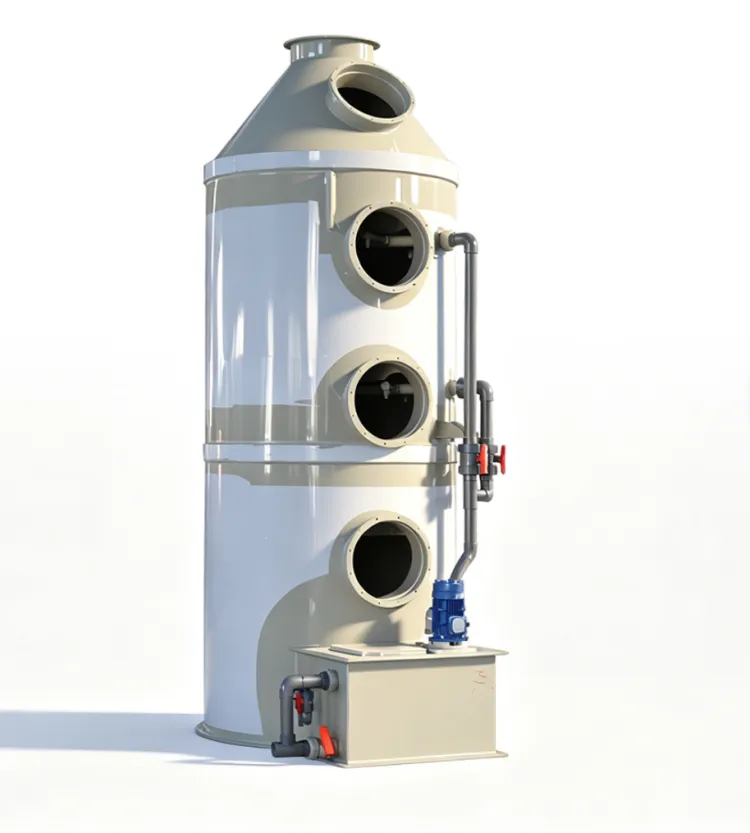 Flue Gas Scrubber Exhaust air Treatment System Chemical Resistant Fume Scrubber Industrial air Pollution Control Equipment