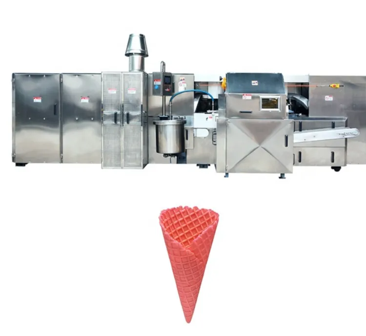 Stainless Steel Fully Automatic Multifunction Snack Ice Cream Cone Maker Machine One-Stop Service Essential Food