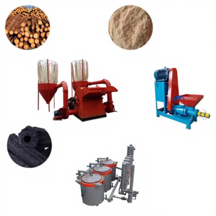 High Capacity Biomass Carbonization Production Line Efficient Biomass Carbonization for Forestry Waste