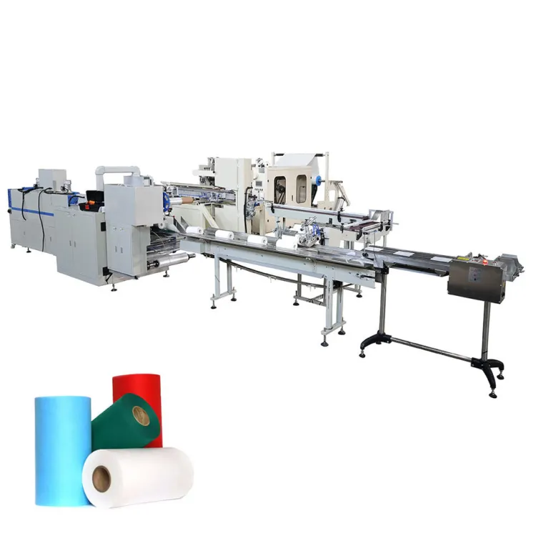 Non Woven Kitchen Fabrics Perforating & Rewinding Machine Production Line with Motor 380V 30KW