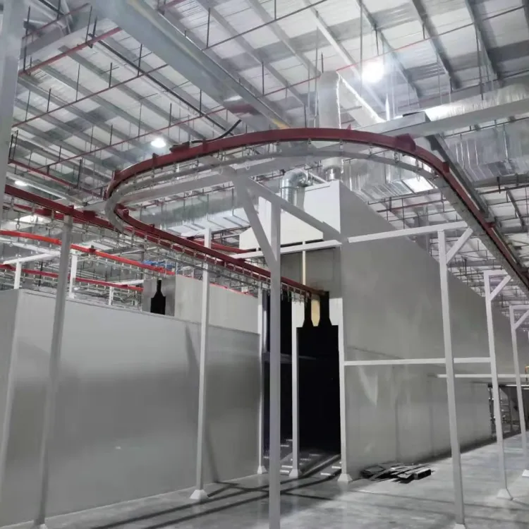 Weather Resistant Renewable Energy Equipment Wind Turbine Parts Aluminum Electrostatic Coating Production Line Curing Oven PLC