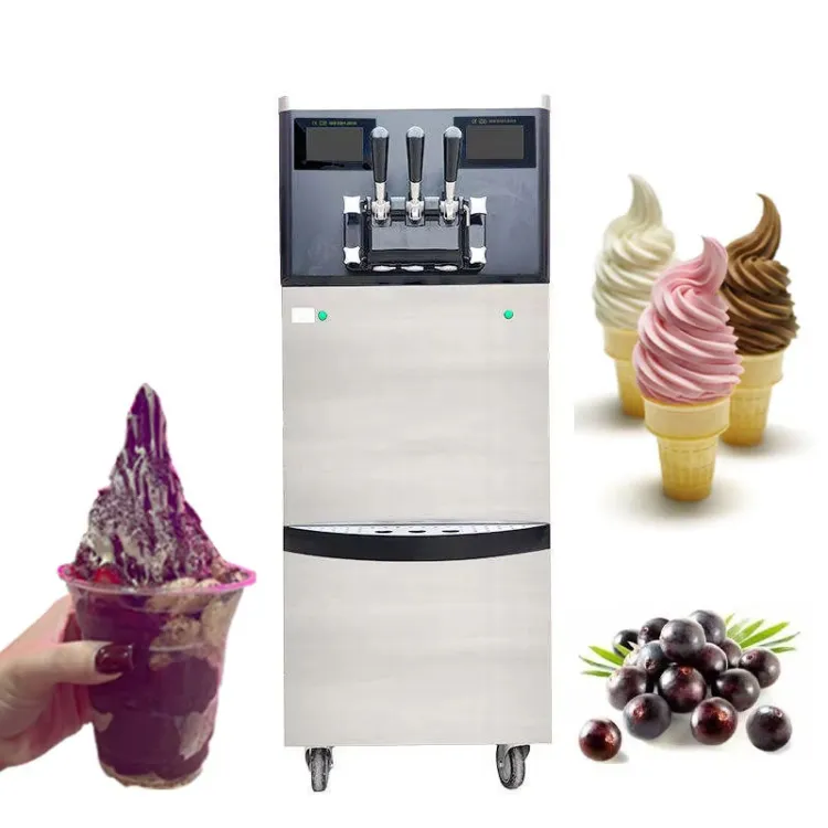 High Productivity Stainless Steel Commercial Soft Ice Cream Machine for Restaurant Use