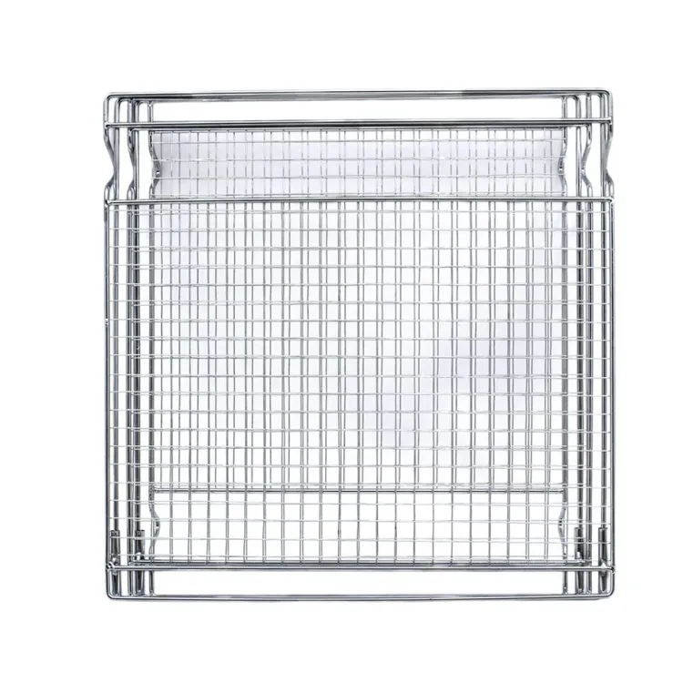 3-Tier Foldable Steel Kitchen Organizer Stackable Baking Rack with Cooling Rack Baking Accessories Including Cake Pans Dishes