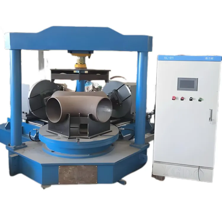 Automatic Elbow and Tee Beveling Machine with Two Heads PLC Control 4kW Power 110V/220V/380V Voltage for Pipe Applications