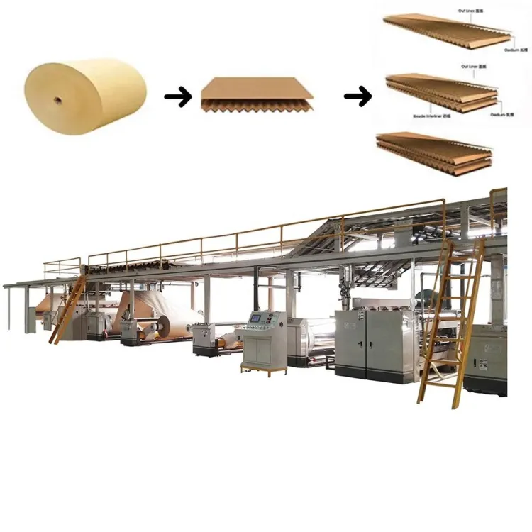 Automatic High Speed 2ply 3ply 5ply 7ply Corrugated Cardboard Production Line Carton Box Making Machine