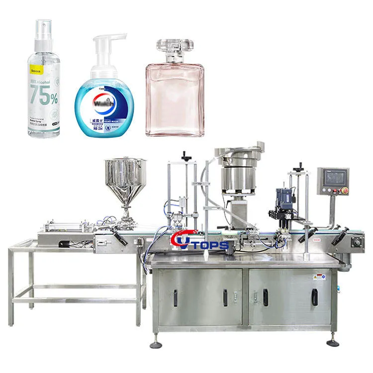 Automatic Small Bottle Filling and Capping Machine Hand Sanitizer Perfume Alcohol Filling Machine Line