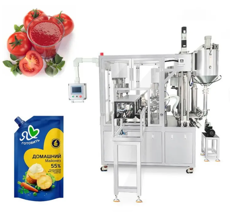Fully Automatic High Productivity Beverage & Shampoo Liquid Filling Capping Machine for Stand-up Pouch